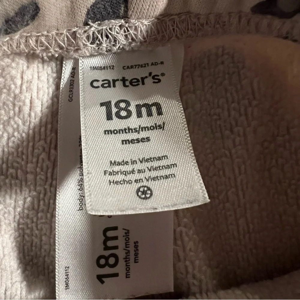 Carters Leopard Fleece Pants Size 18 month
